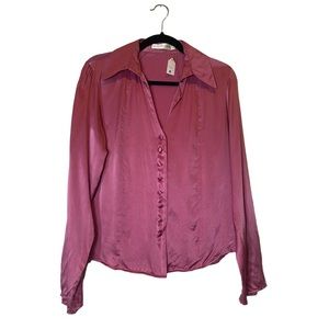 Rose Pink Silk Blouse